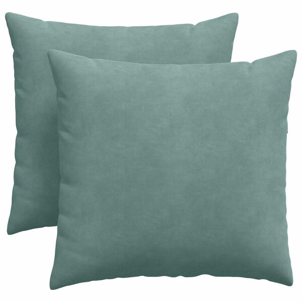 vidaXL Sofakissen 2 St&uuml;ck Meergr&uuml;n 45 x 45 cm Cordstoff