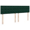 vidaXL Boxspringbett mit Matratze Dunkelgr&uuml;n 200x200 cm Samt