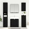vidaXL Badezimmerschrank Schwarz Eichen-Optik 64,5 x 33,5 x 59 cm