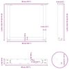 vidaXL Couchtischbeine U-Form 2 Stk. Anthrazit 50x(42-43) cm Stahl