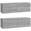 vidaXL 4-tlg. TV-Schrank-Set Grau Sonoma Holzwerkstoff