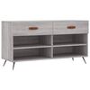 vidaXL Schuhbank Grau Sonoma 102x35x55 cm Holzwerkstoff