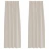 vidaXL Voile-Vorhang mit Vorh&auml;ngen 2 pcs Sand 245 x 140 cm Polyester