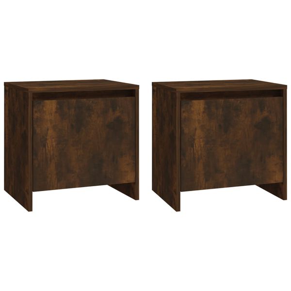 vidaXL Nachttische 2 Stk. R&auml;uchereiche 45x34x44,5 cm Holzwerkstoff