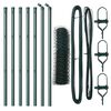 vidaXL Zaunpfosten Gr&uuml;n 10 x 0,8 m (50 mm Masche) Stahl und PVC