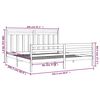 vidaXL Massivholzbett Schwarz 200x200 cm