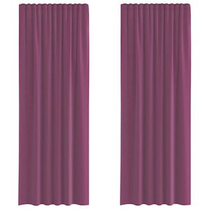 vidaXL Voile Vorh&auml;nge mit Schlaufen 2 Stk. Lila 140x260 cm