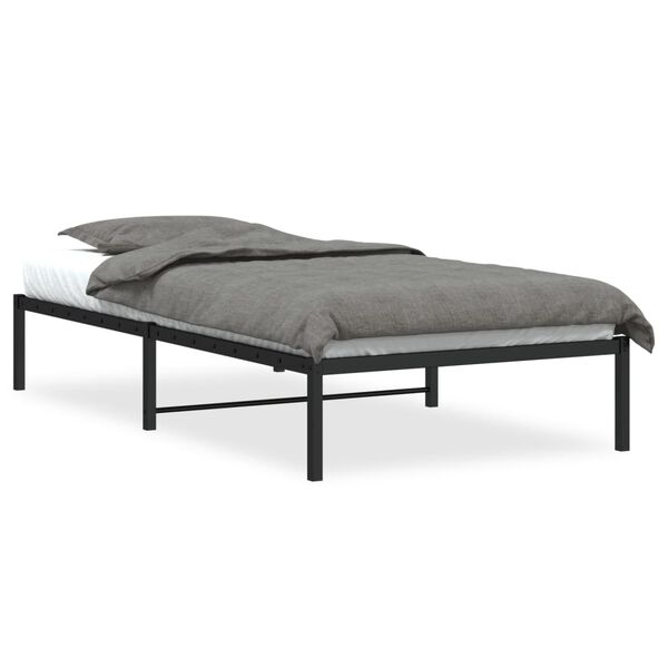 vidaXL Bettgestell Metall Schwarz 100x200 cm