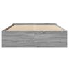 vidaXL Bettgestell Grau Sonoma 120x200 cm Holzwerkstoff