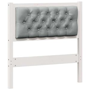 vidaXL Kopfteil Sonstiges Wei&szlig; und Hellgrau 80 cm Massivholz Kiefer