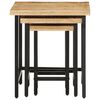 vidaXL Satztische 3 Stk. Raues Massivholz Mango und Eisen