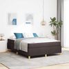 vidaXL Bettrahmen mit Matratze Dunkelbraun 140 x 190 cm Stoff