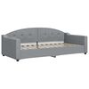 vidaXL Tagesbett Ausziehbar Hellgrau 90x200 cm Stoff