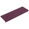 vidaXL Stufenmatten 15 Stk. 65 x 21 x 4 cm Dunkelviolett Rechteckiger Rand