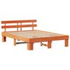 vidaXL Bettrahmen Wachsbraun 160 x 200 cm Massives Kiefernholz
