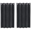 vidaXL Verdunkelungsvorh&auml;nge 2 pcs Dunkelgrau 140 x 140 cm Samt