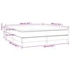vidaXL Boxspringbett mit Matratze Dunkelbraun 180x200 cm Stoff