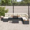 vidaXL Garten Essgruppe mit Kissen 9 pcs Schwarz und Beige