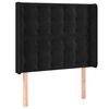 vidaXL LED Kopfteil Schwarz 103x16x118/128 cm Samt