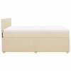 vidaXL Boxspringbett mit Matratze Creme 140x190 cm Stoff