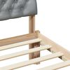 vidaXL Bettgestell Braun und hellgrau 90 x 200 cm Massivholz Kiefer