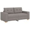vidaXL Loveseat-Sofa Taupe 180x77x82 cm Stoff