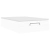 vidaXL Ottoman-Bett mit Matratze Wei&szlig; 140x200 cm Kunstleder