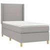 vidaXL Boxspringbett mit Matratze Hellgrau 80x200 cm Stoff