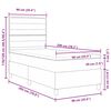 vidaXL Boxspringbett mit Matratze mit Kopfteil Taupe 90 x 200 cm Stoff