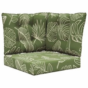 vidaXL Sofakissen f&uuml;r drau&szlig;en Polyester Blattdesign 50,5 x 50,5 cm