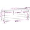vidaXL TV-Schrank Grau 110,5x34x40 cm Massivholz Kiefer
