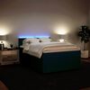 vidaXL Boxspringbett mit Matratze Blau 140x200 cm Samt
