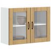 vidaXL K&uuml;chen-H&auml;ngeschrank mit Glast&uuml;r Artisan-Eiche Holzwerkstoff