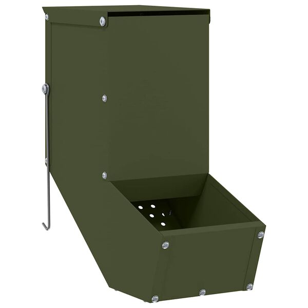 vidaXL Kaninchenf&uuml;tterer Olive Gr&uuml;n 12,5 x 26 x 28,5 cm