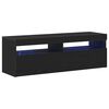 vidaXL TV-Schr&auml;nk 120 x 35 x 40 cm Schwarz Eichen-Optik Holzwerkstoff