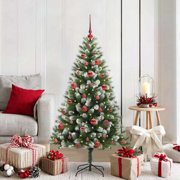 vidaXL K&uuml;nstlicher schwenkbarer Weihnachtsbaum mit flockigem Schnee