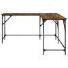 vidaXL Schreibtisch R&auml;uchereiche 149x149x75 cm Holzwerkstoff