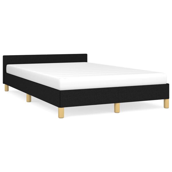 vidaXL Bettgestell ohne Matratze Schwarz 120x190 cm Stoff