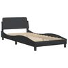 vidaXL Bettgestell "Dover" Schwarz 100x203 cm Kunstleder