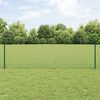 vidaXL Zaun mit Pfosten Gr&uuml;n 0,6 x 50 m Stahl und PVC