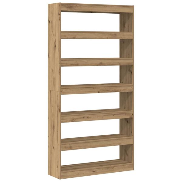 vidaXL B&uuml;cherregal Schwarz Eichen-Optik 100 x 30 x 198 cm