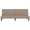 vidaXL Schlafsofa 2-Sitzer mit Hocker Taupe Mikrofasergewebe