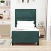 vidaXL Boxspringbett mit Kopfteil Dunkelgr&uuml;n 90 x 200 cm Samt