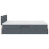 vidaXL Bett mit Stauraum und LED mit LED Dunkelgrau 140 x 190 cm Samt