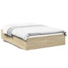 vidaXL Bettgestell Sonoma-Eiche 140x200 cm Holzwerkstoff