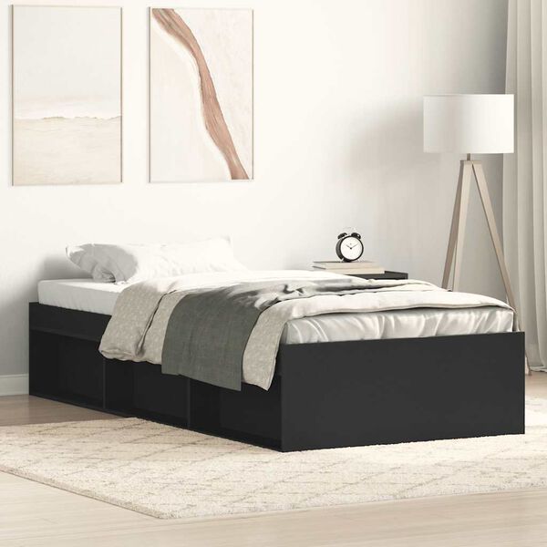 vidaXL Bettgestell Schwarz 90x190 cm