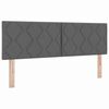 vidaXL Boxspringbett mit Matratze Dunkelgrau 200 x 160 cm Polyester