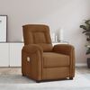 vidaXL Massagesessel mit Aufstehhilfe Braun Mikrofasergewebe