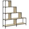 vidaXL B&uuml;cherregal 4 Etagen Sonoma-Eiche 139x33,5x149 cm Holzwerkstoff