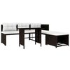 vidaXL 4-tlg. Garten-Lounge-Set Poly Rattan Braun